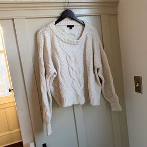 J. Crew Cream Cable Knit Sweater